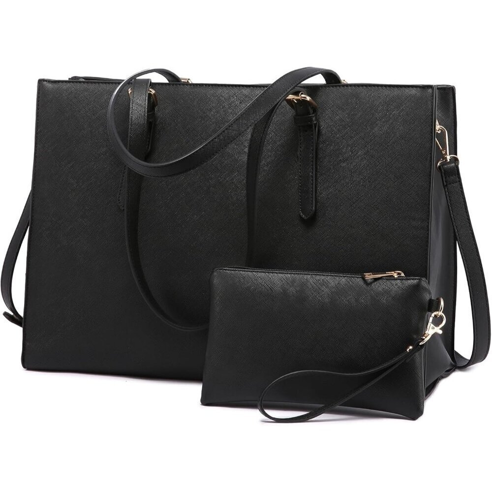 LOVEVOOK 15.6" Laptop Tote for Women, Shoulder Bag, Business & Travel Briefcase